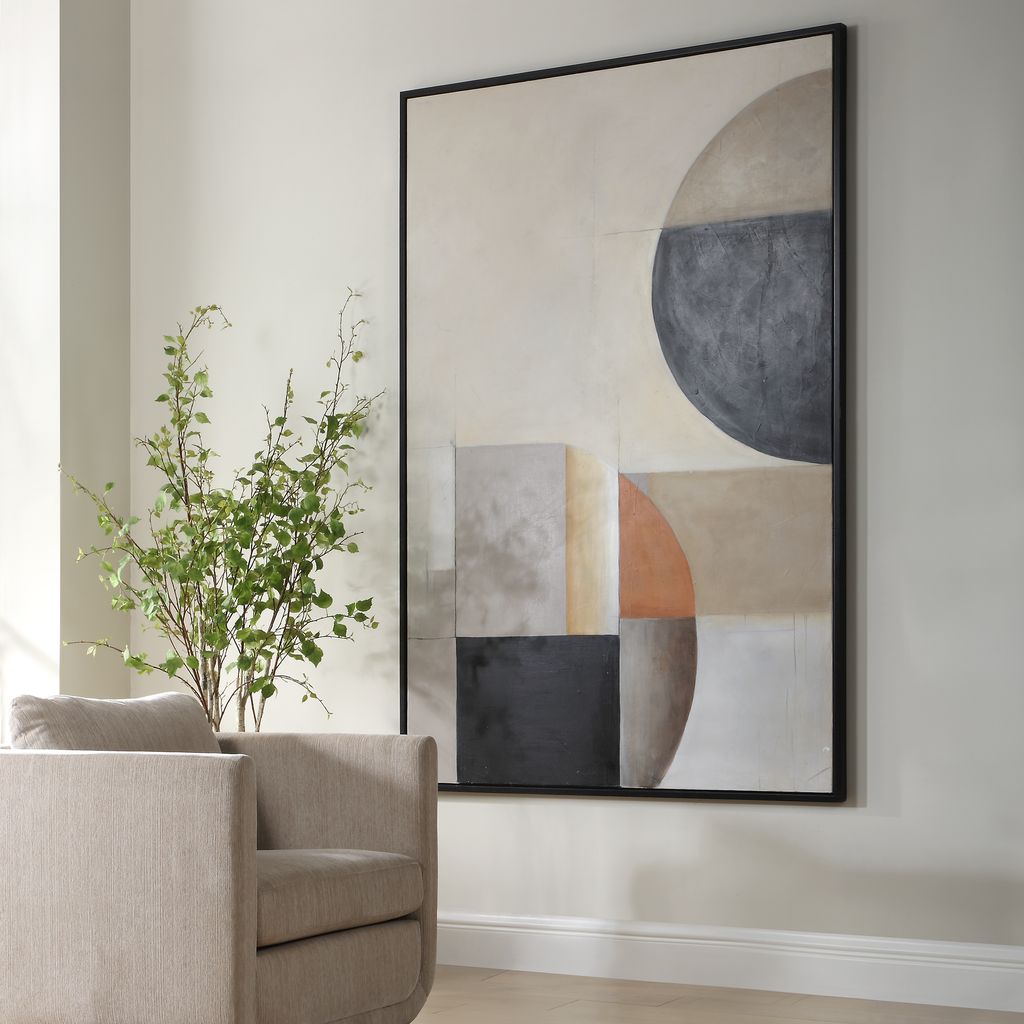 ABSTRACT SHAPES II Hand Painted Canvas