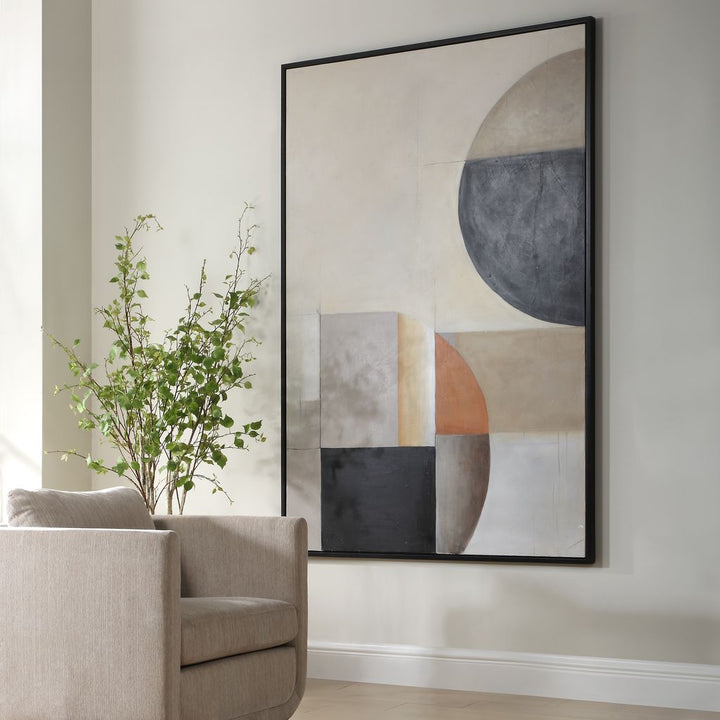 ABSTRACT SHAPES II Hand Painted Canvas
