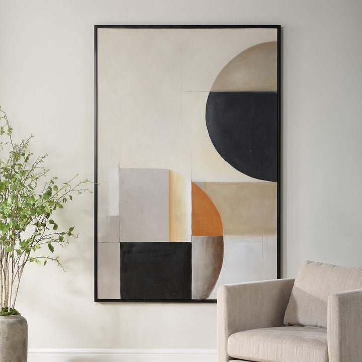 ABSTRACT SHAPES II Hand Painted Canvas