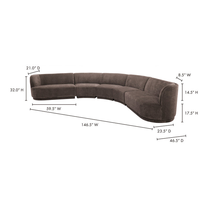 Yoon Radius Modular Sectional Umbra Grey