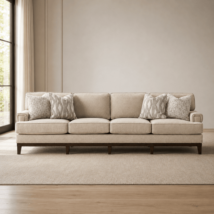 Ajda Beige 5 Seater Sofa