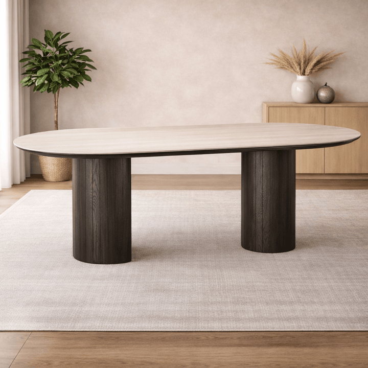 Alabaster Travertine Dining Table