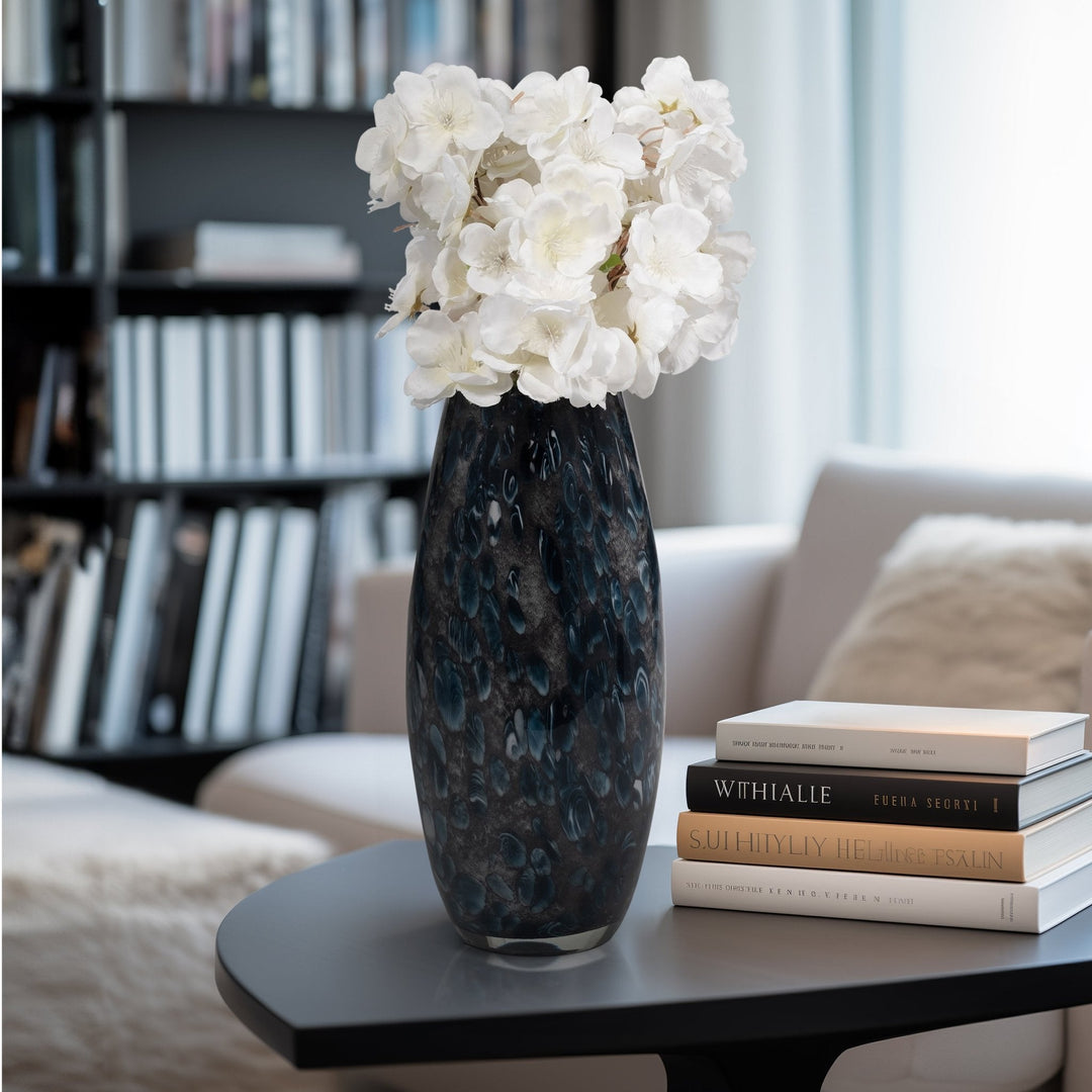 AMALDA SMALL BLUE GLASS VASE