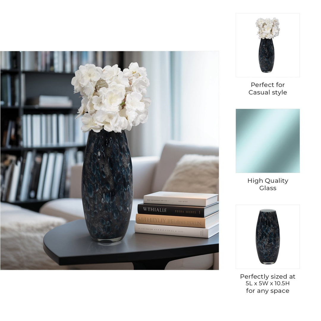 AMALDA SMALL BLUE GLASS VASE