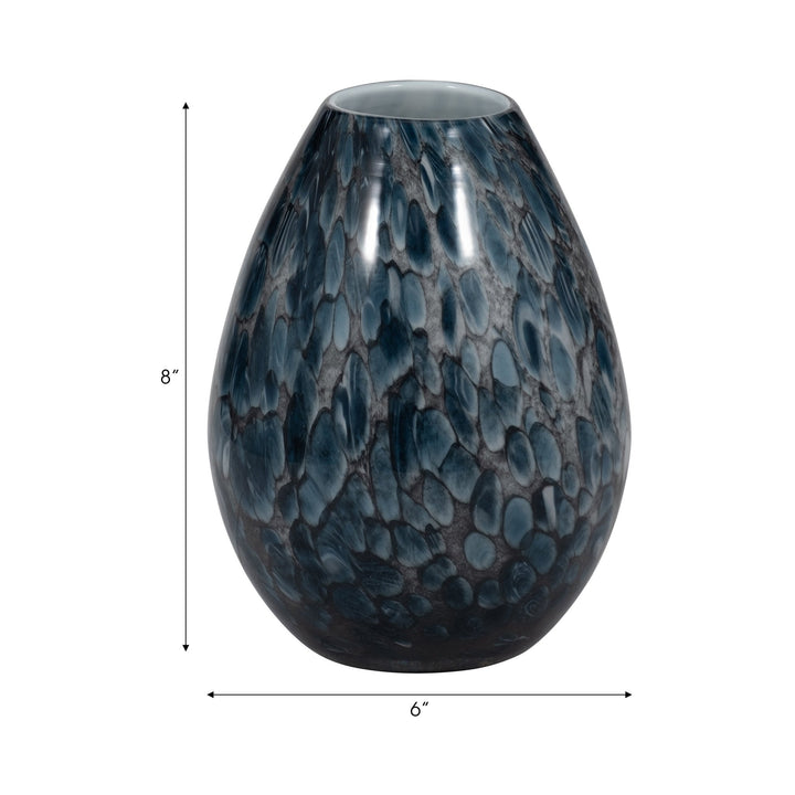 AMALDA SMALL BLUE GLASS VASE