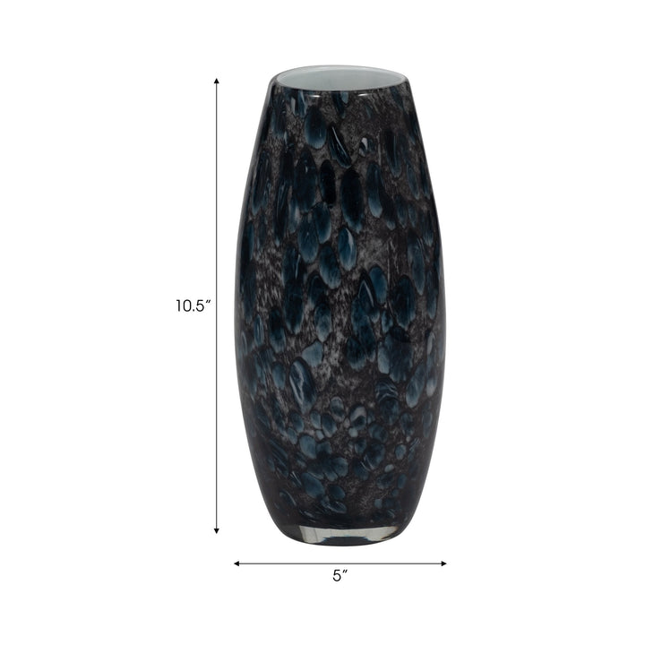 AMALDA SMALL BLUE GLASS VASE