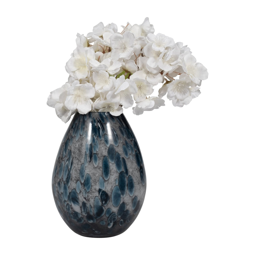 AMALDA SMALL BLUE GLASS VASE