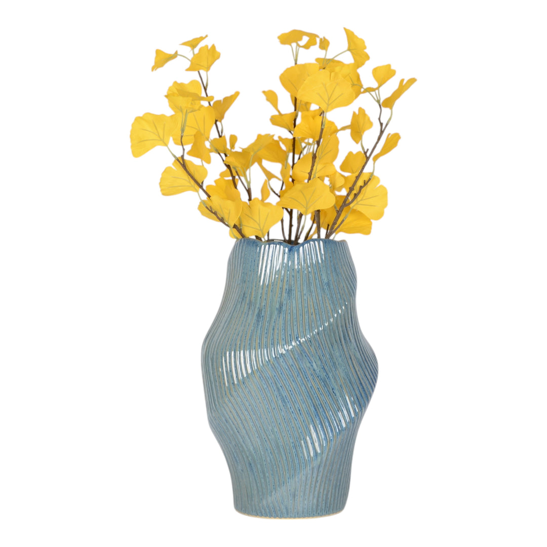 Tihany Blue/Cream Vase