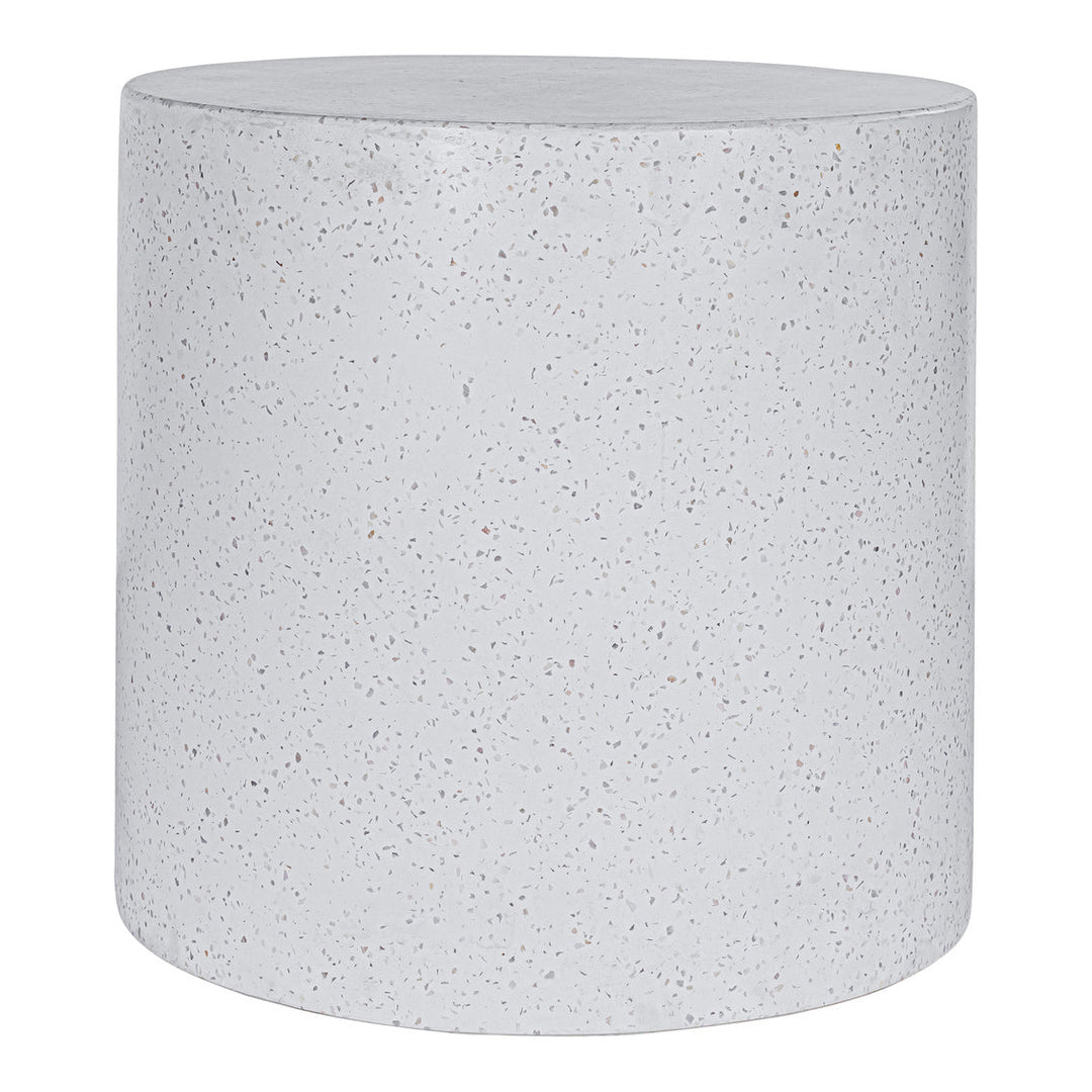 Omi Outdoor Side Table White Terrazzo