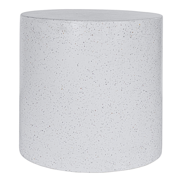 Omi Outdoor Side Table White Terrazzo