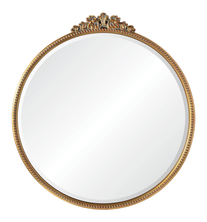 Bevel mirror, antique matt black finishing