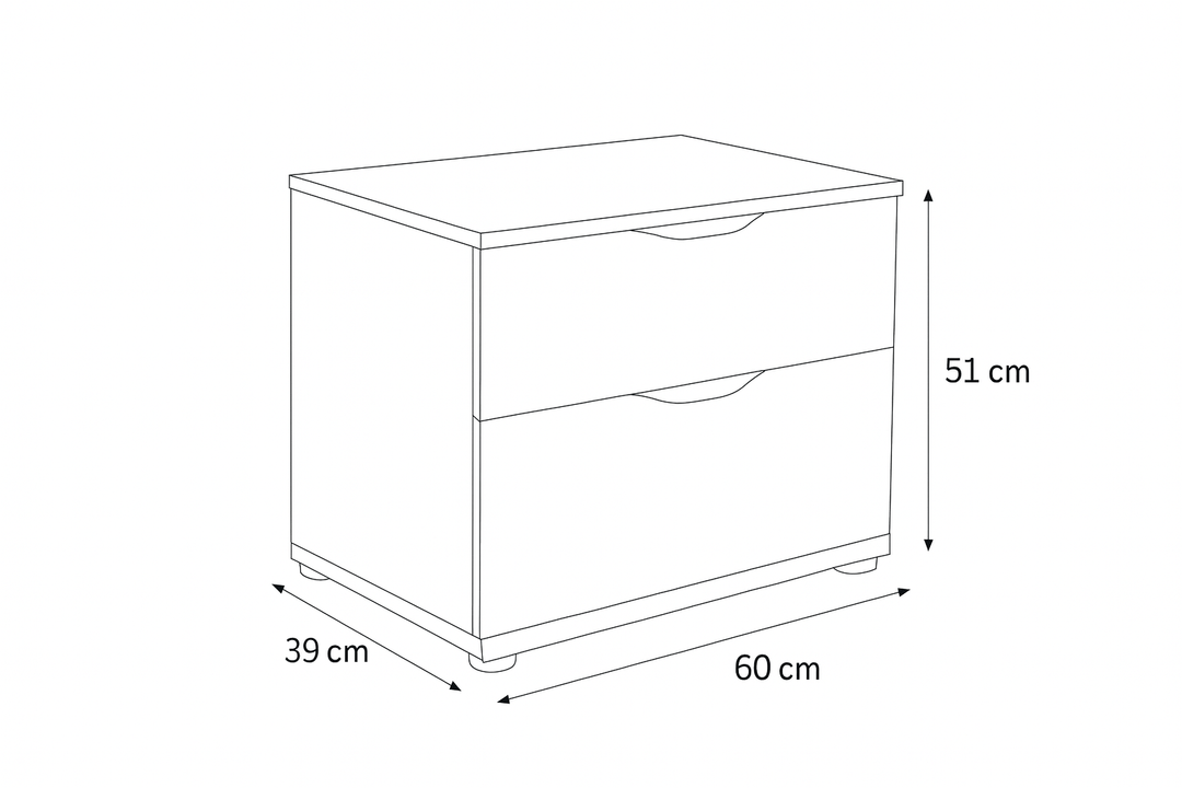 Bisque Beige NightStand