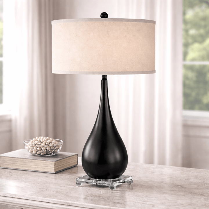 Black Lagrima Table Lamp 24"