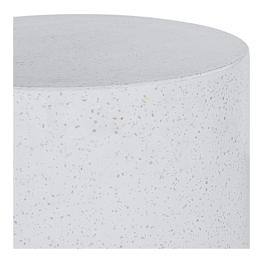 Omi Outdoor Side Table White Terrazzo