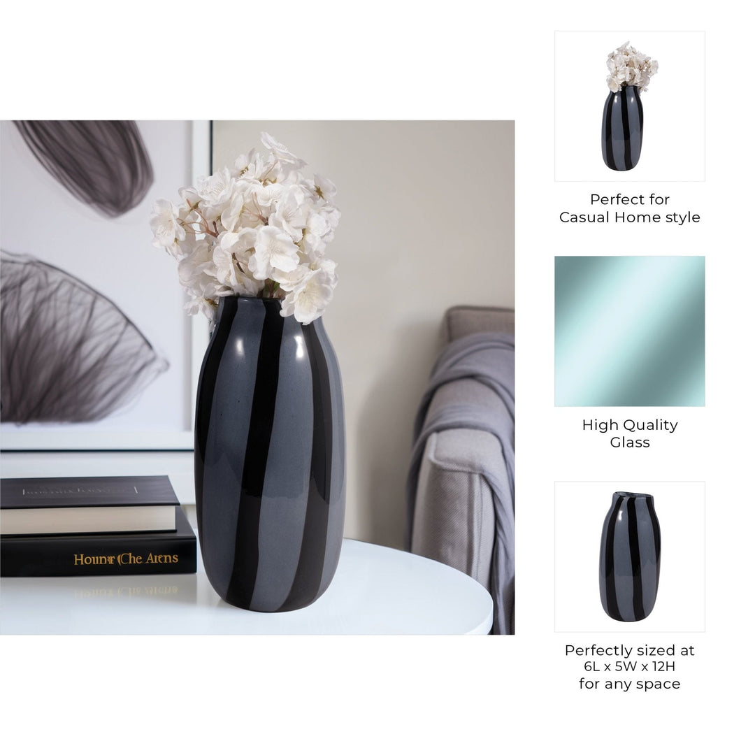 CAHAN SMALL BLACK STRIPED VASE