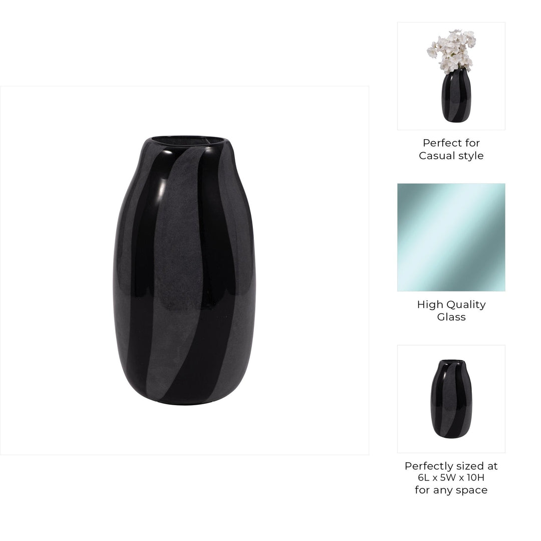 CAHAN SMALL BLACK STRIPED VASE