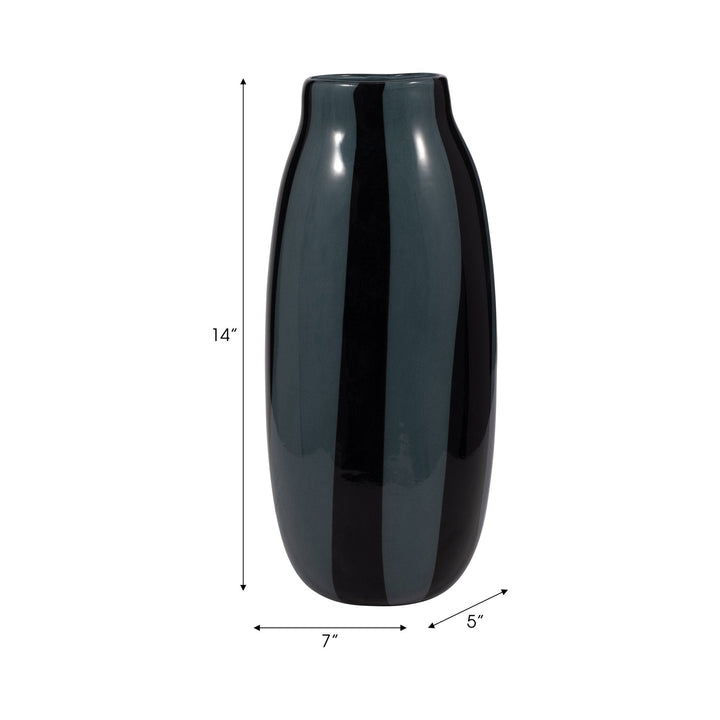 CAHAN SMALL BLACK STRIPED VASE