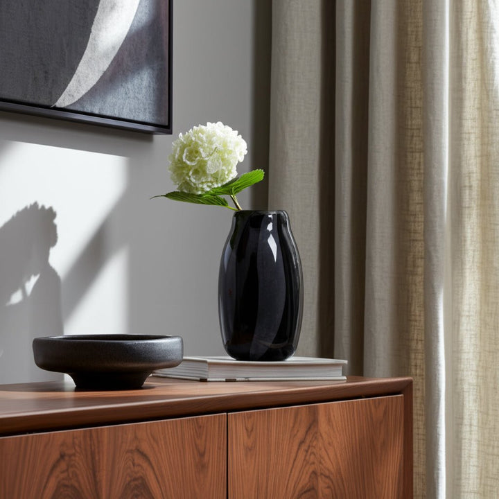 CAHAN SMALL BLACK STRIPED VASE