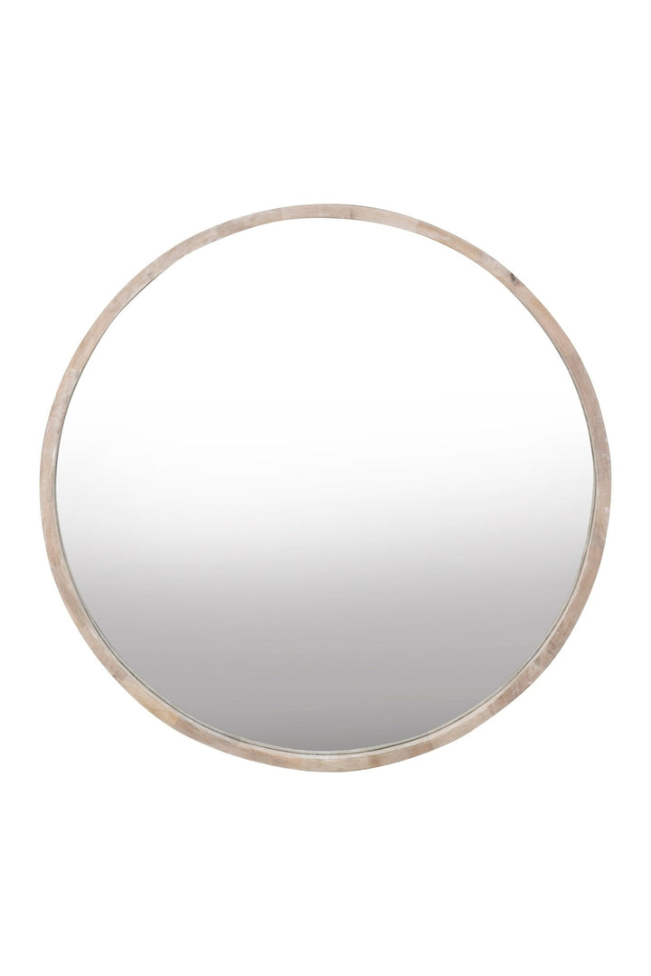 Cayman Mirror, Bleached Wood, 42" Round