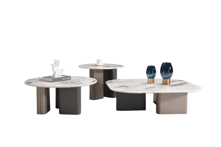 Celadon Charm Marble Curved Square Coffee Table