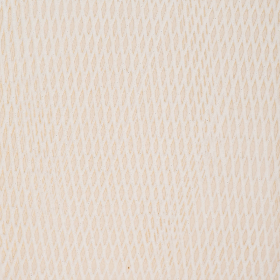 CER, 10" SQUARED GROOVED VASE, IVORY