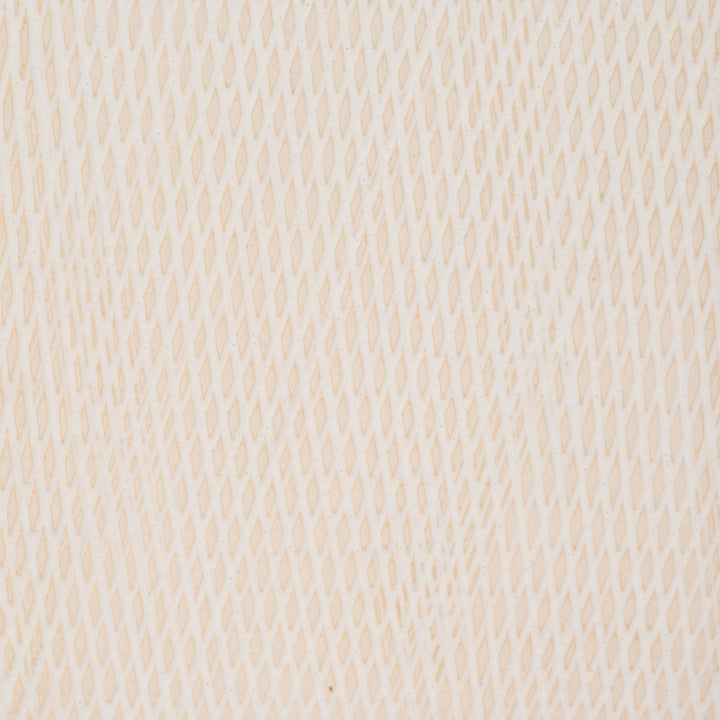 CER, 10" SQUARED GROOVED VASE, IVORY