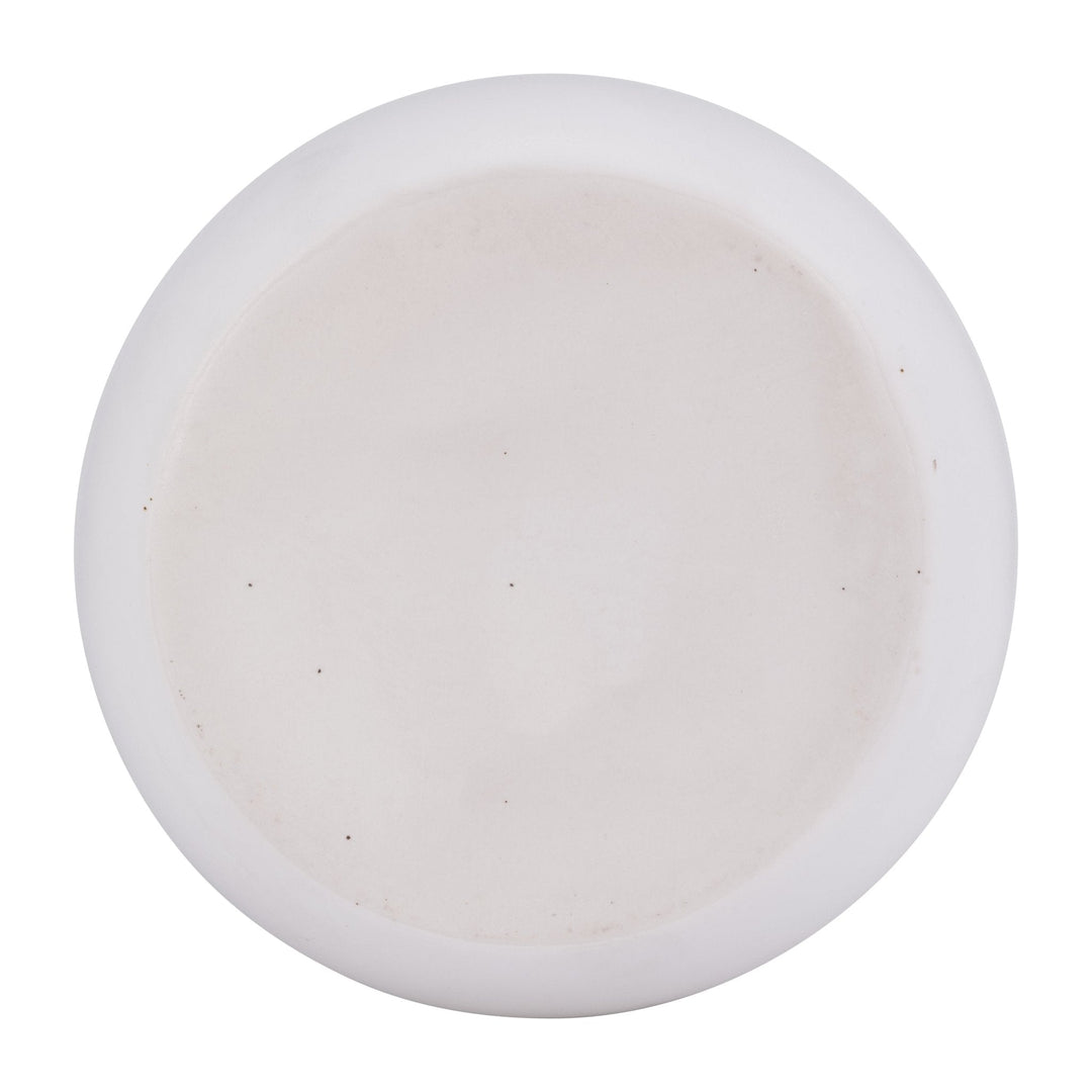 Cer, 10"H Eared Vase, White