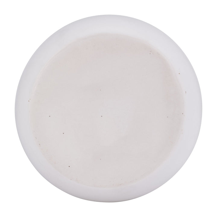 Cer, 10"H Eared Vase, White