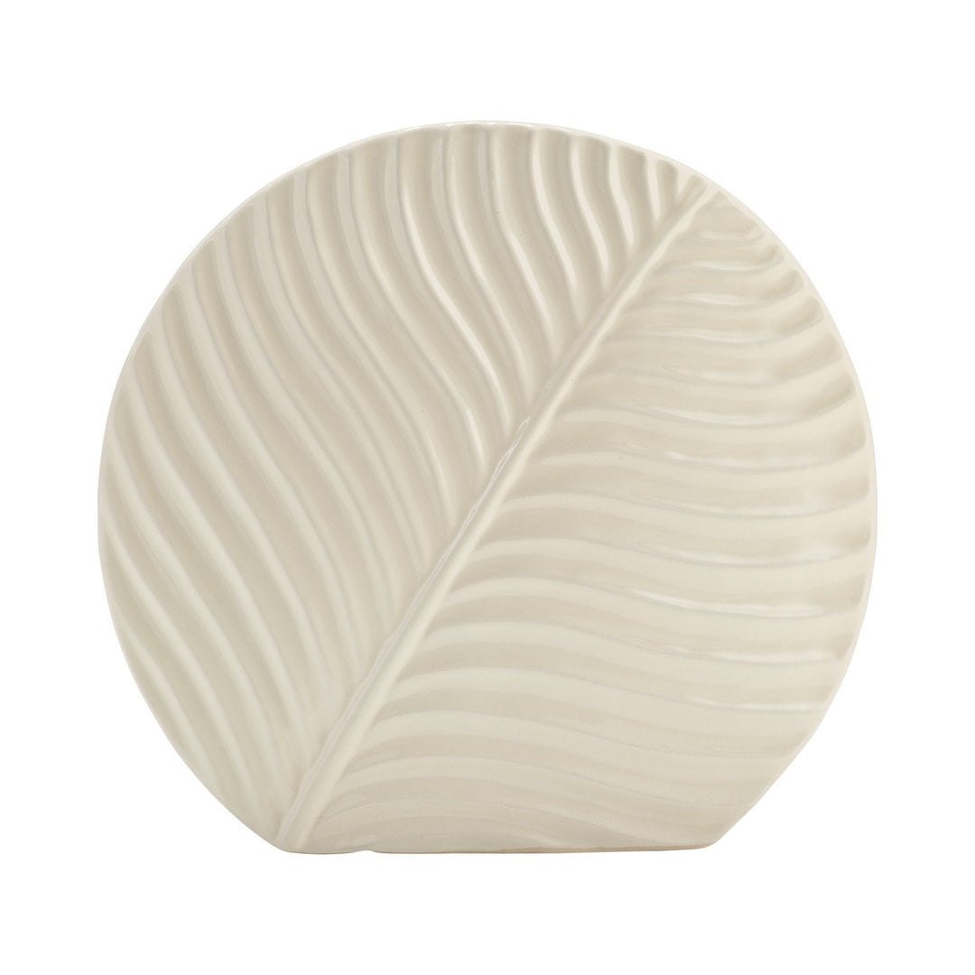 CER, 11" ROUND BOTANICAL VASE, COTTON