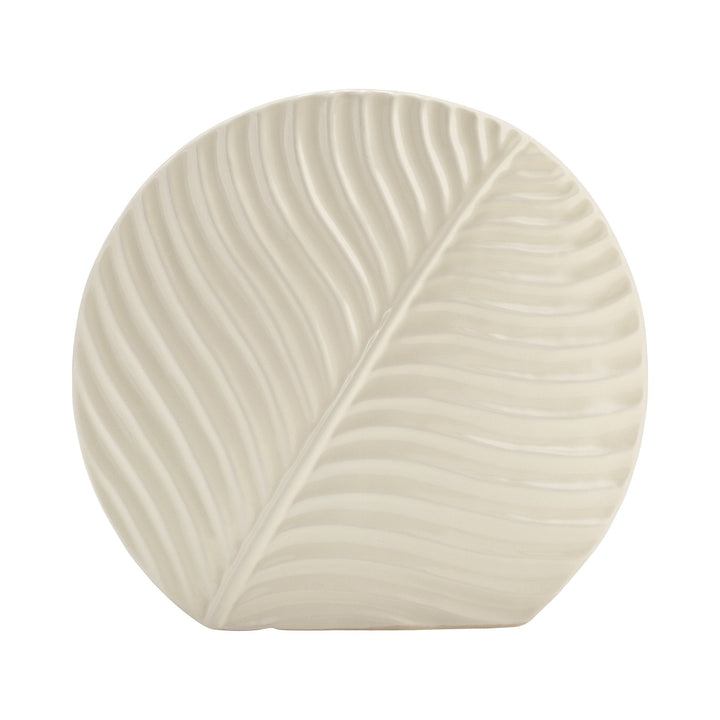 CER, 11" ROUND BOTANICAL VASE, COTTON