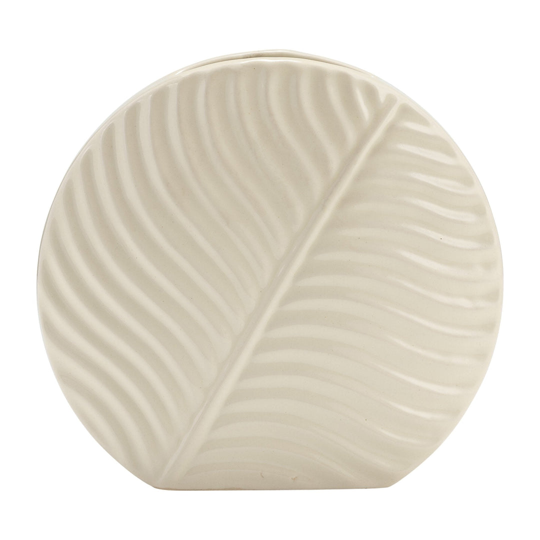 CER, 7" ROUND BOTANICAL VASE, COTTON