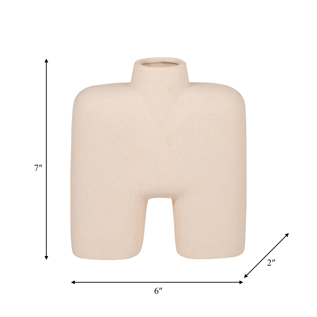 CER, 7" SQUARE SHAPE VASE, DARK SAGE