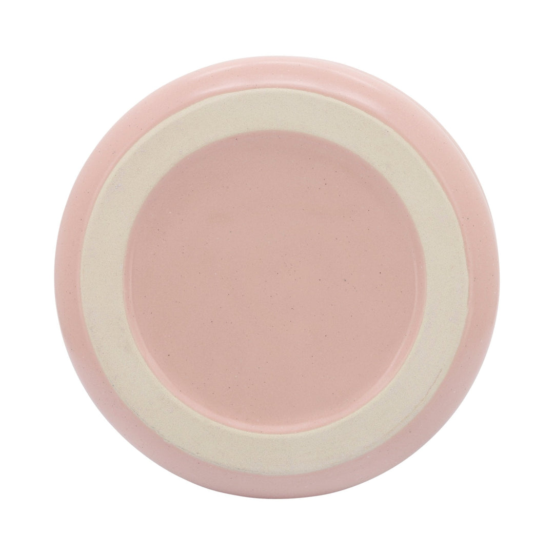 CER, 8" BIBENDUM PLANTER, DUSTY ROSE
