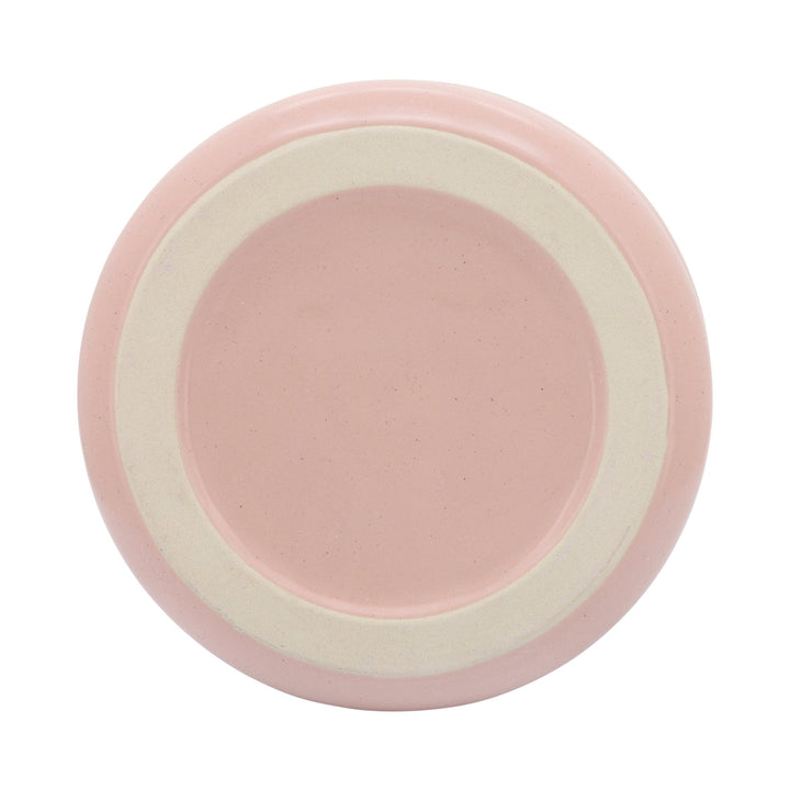 CER, 8" BIBENDUM PLANTER, DUSTY ROSE