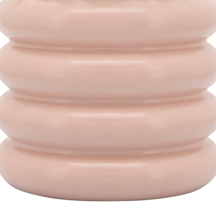CER, 8" BIBENDUM PLANTER, DUSTY ROSE