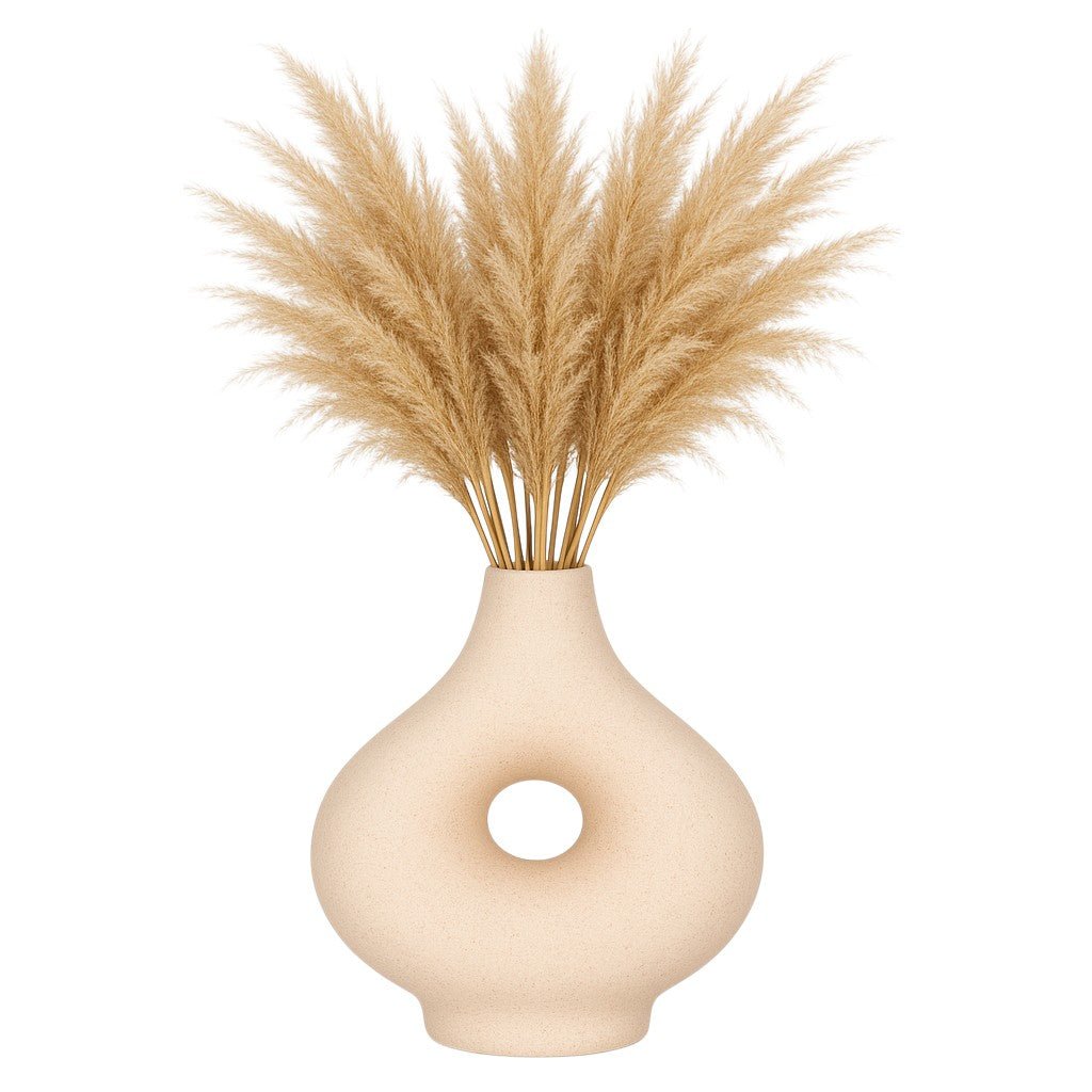 CERAMIC, SHORT OPEN CUT-OUT NOMAD VASE