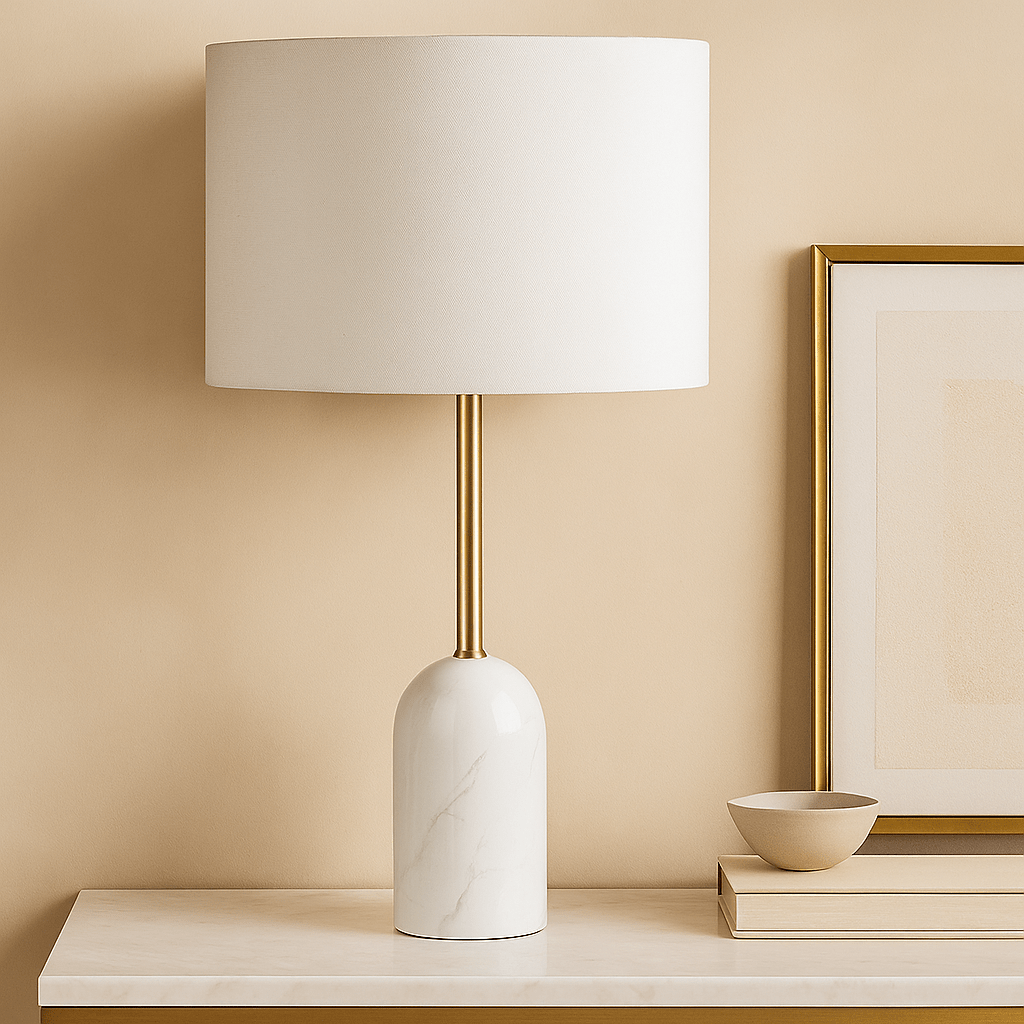Cielo Marble table lamp - White