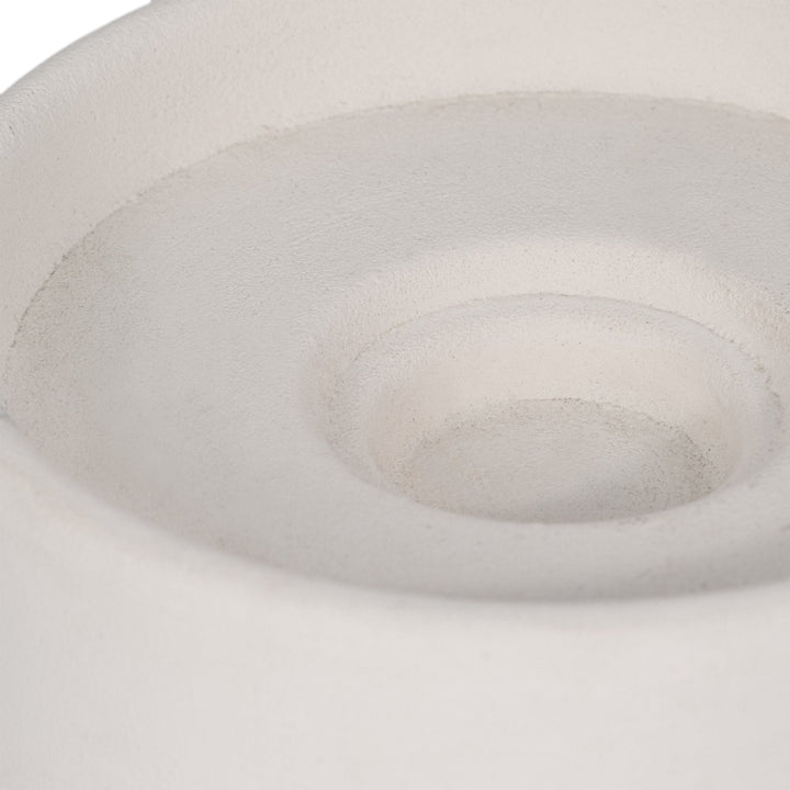 CLAY, 5" STACKED TEXTURED VASE, IVORY