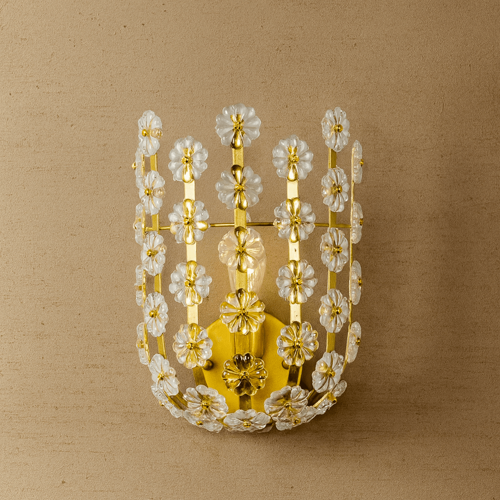 CLEAR 4 LIGHT GLASS WALL SCONCE