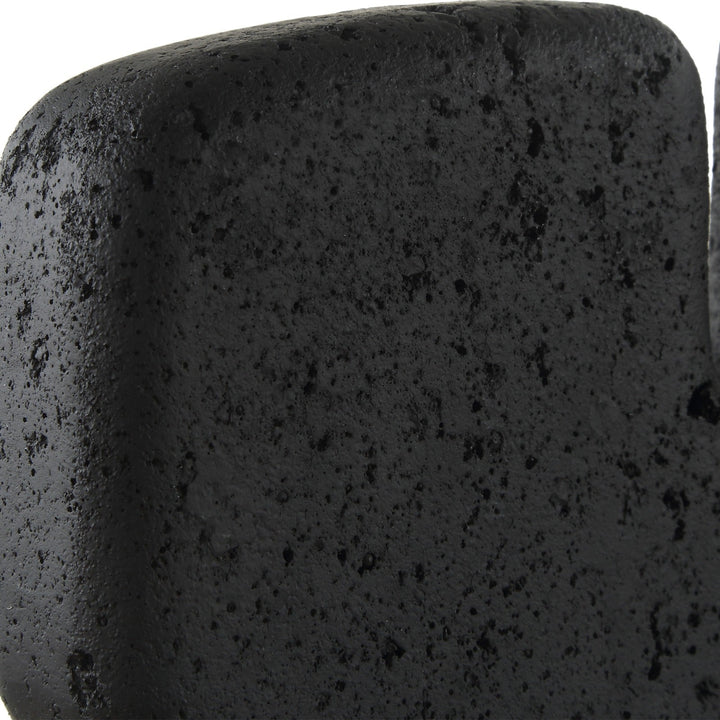 Crystal &Black Rice Stone SCULPTURE SET/2