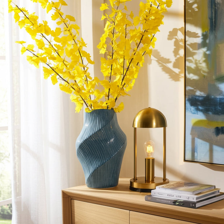 Tihany Blue/Cream Vase
