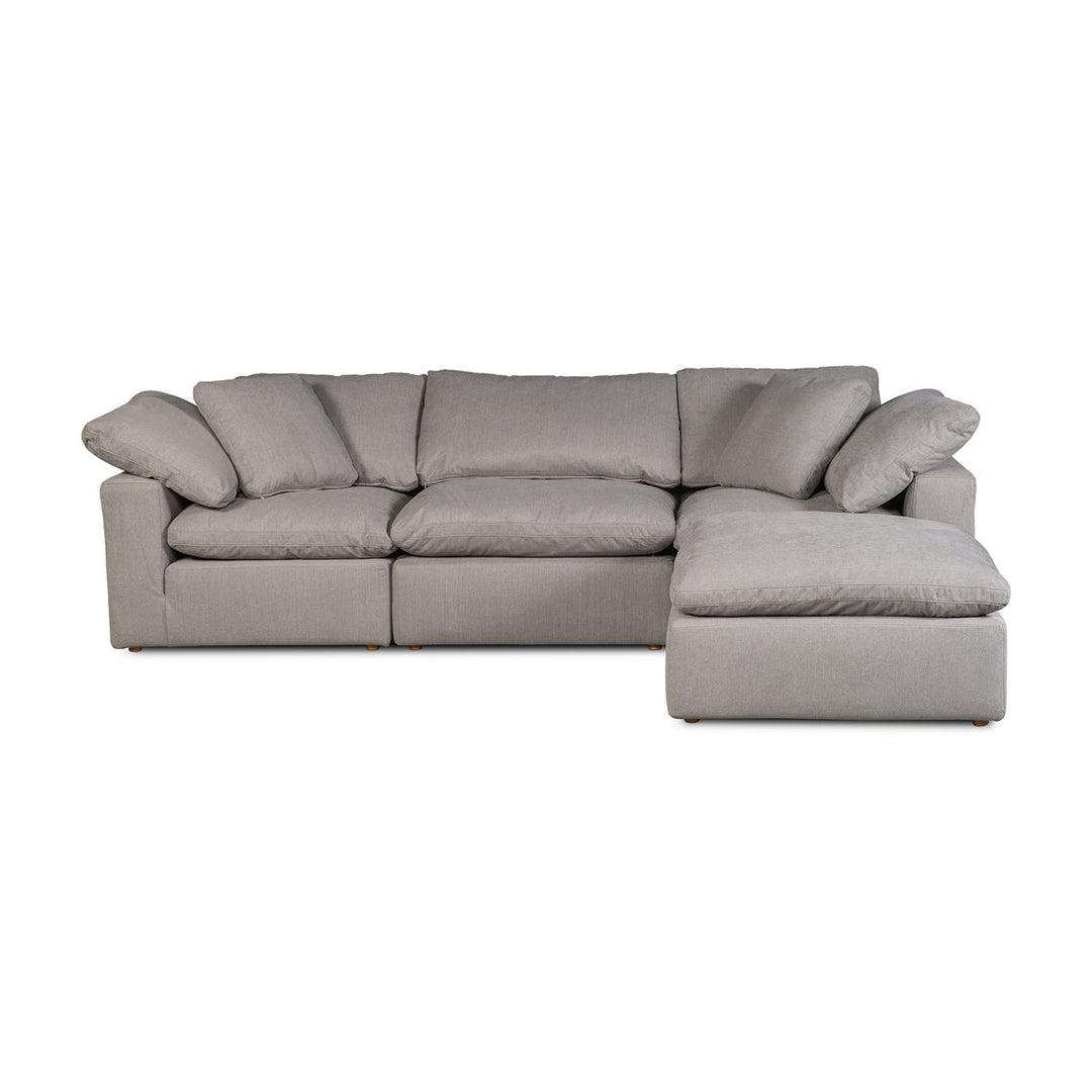 Terra Condo Lounge Modular Sectional Livesmart Fabric Light Grey