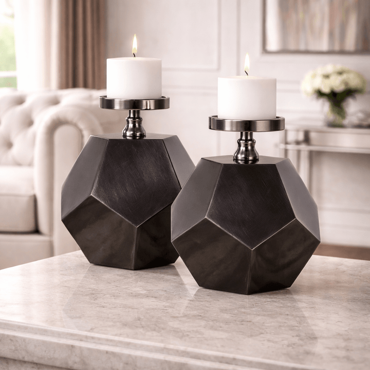 Dash Candleholders, S/2