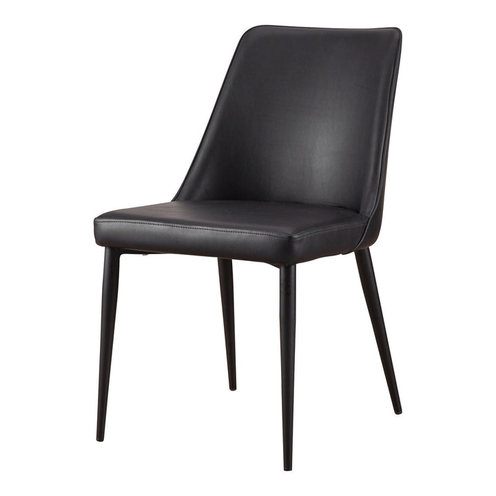 Lula Dining Chair Black Vegan Leather-M2