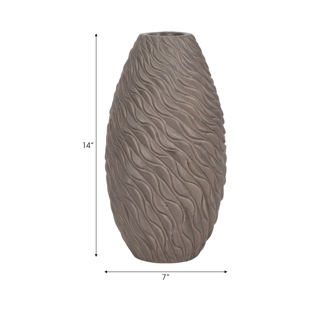 Devone Ceramic Brown Vase