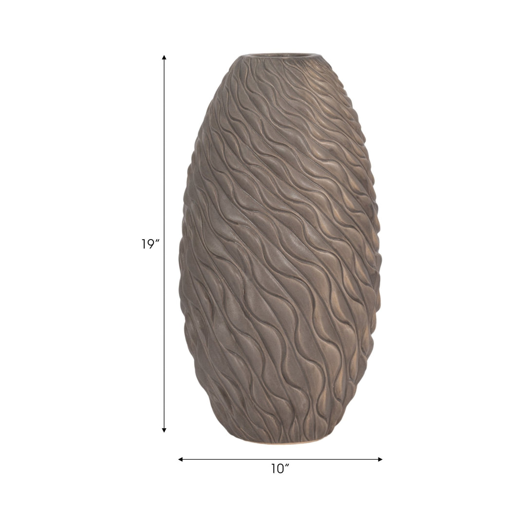 Devone Ceramic Brown Vase