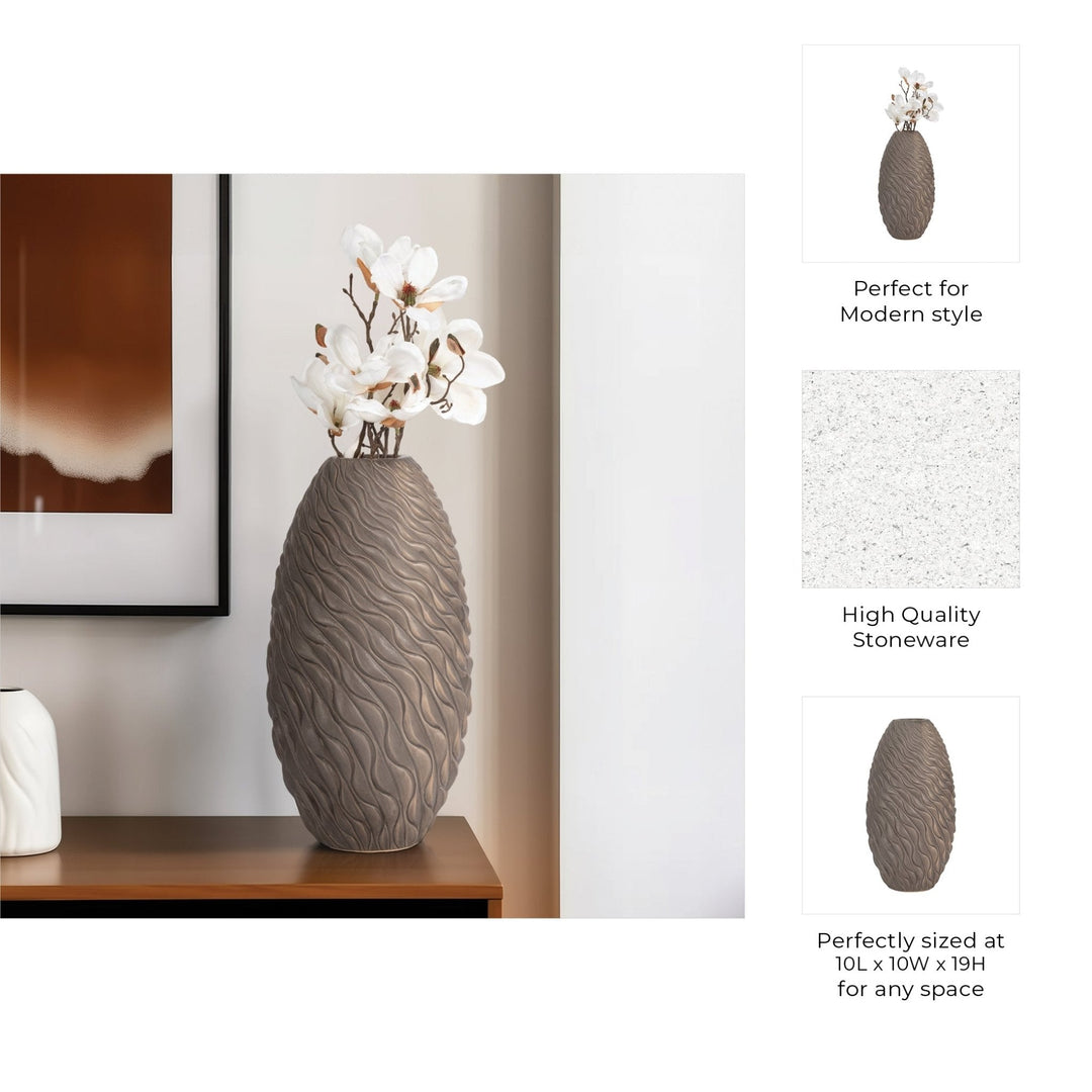 Devone Ceramic Brown Vase