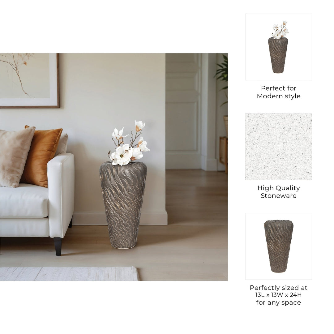 Devone Ceramic Brown Vase