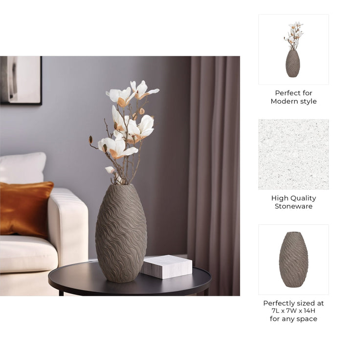 Devone Ceramic Brown Vase