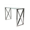 Stainless Steel & Glass Console Table